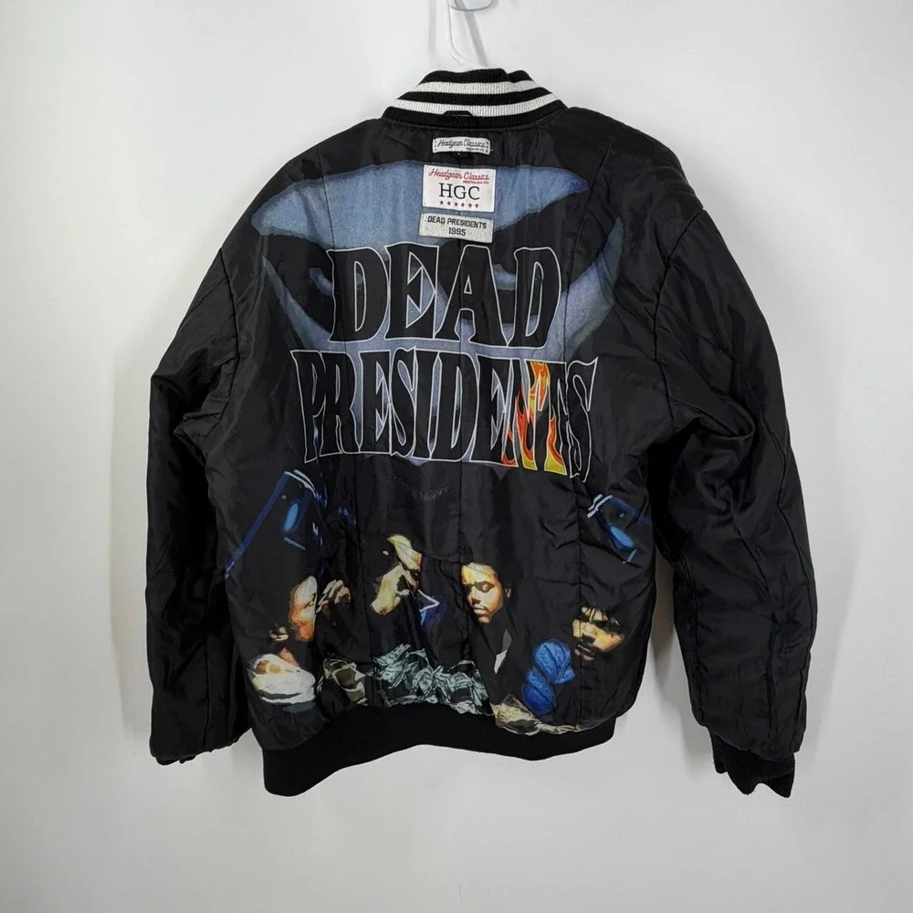 Hodgdon Classics Dead Presidents 1995 Double Sided Movie AOP Jacket Men's Size L